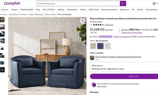 Set of 2 Electra Swivel Accent Chairs - Image 7