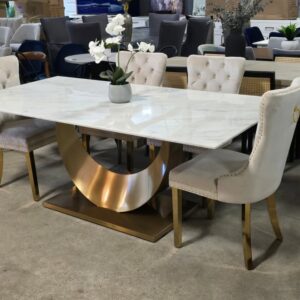 Set of 4 Tufted Velvet Dining Chairs