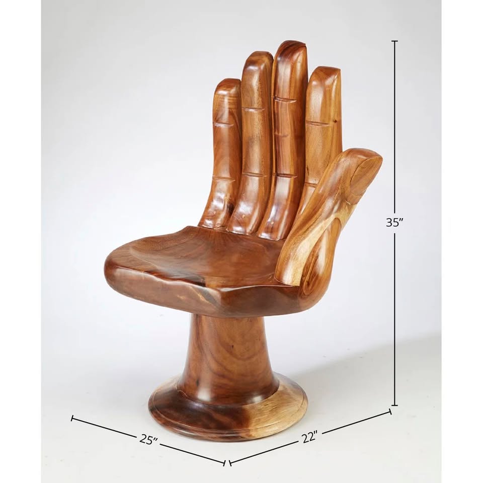 Solid Wood "Hand" Accent Chair - Image 5