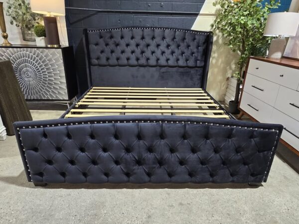 Black KING Wingback Platform Bed - Image 2