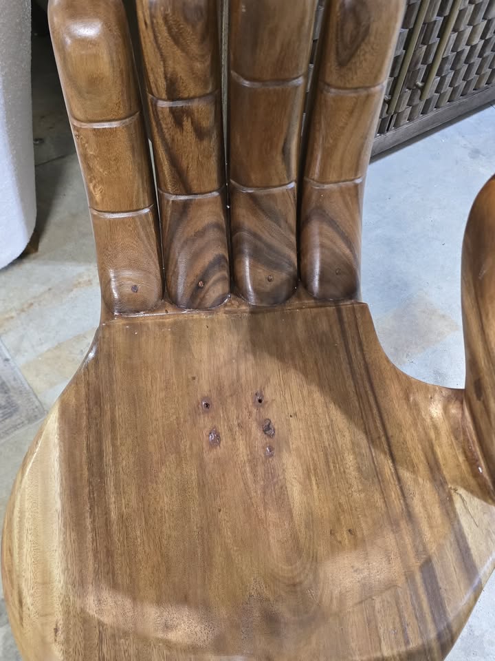 Solid Wood "Hand" Accent Chair - Image 4