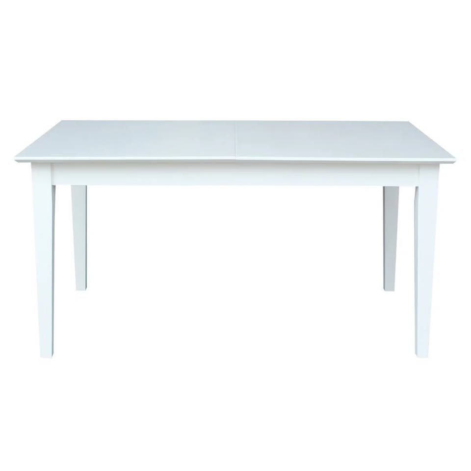 White Solid Wood Extendable Dining Table - Image 5