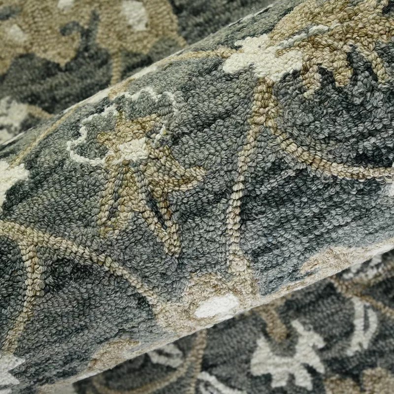 9' x 13' Dorcelus Floral Hand Woven Wool Rug - Image 6