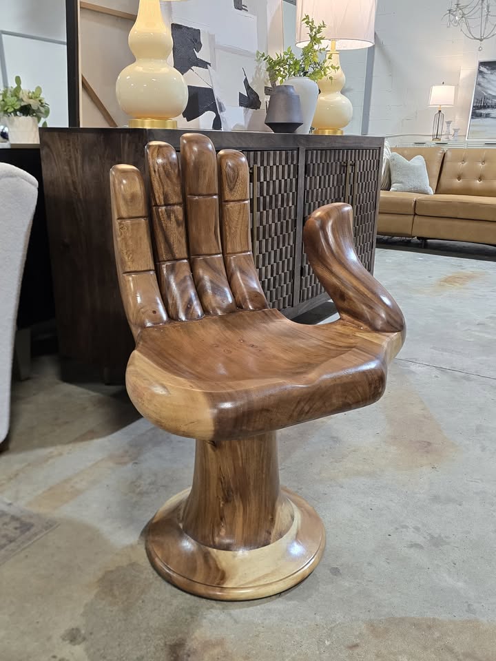 Solid Wood "Hand" Accent Chair - Image 3