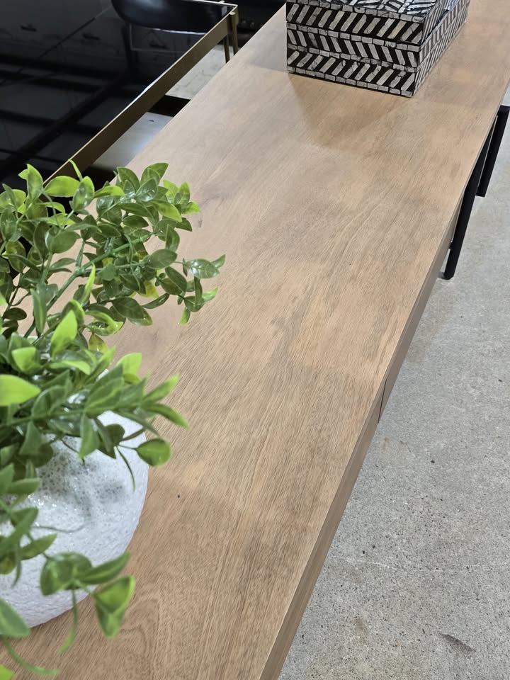 Mercana Maddox Mango Wood Media Console - Image 4