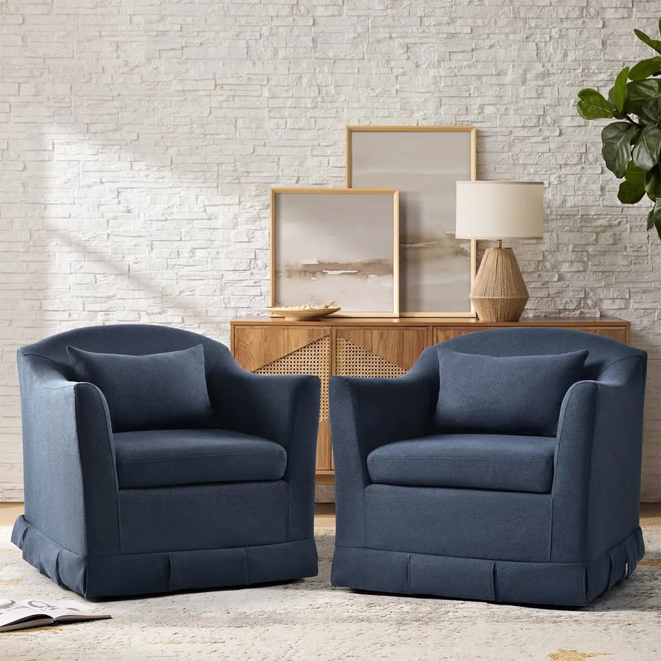 Set of 2 Electra Swivel Accent Chairs - Image 4