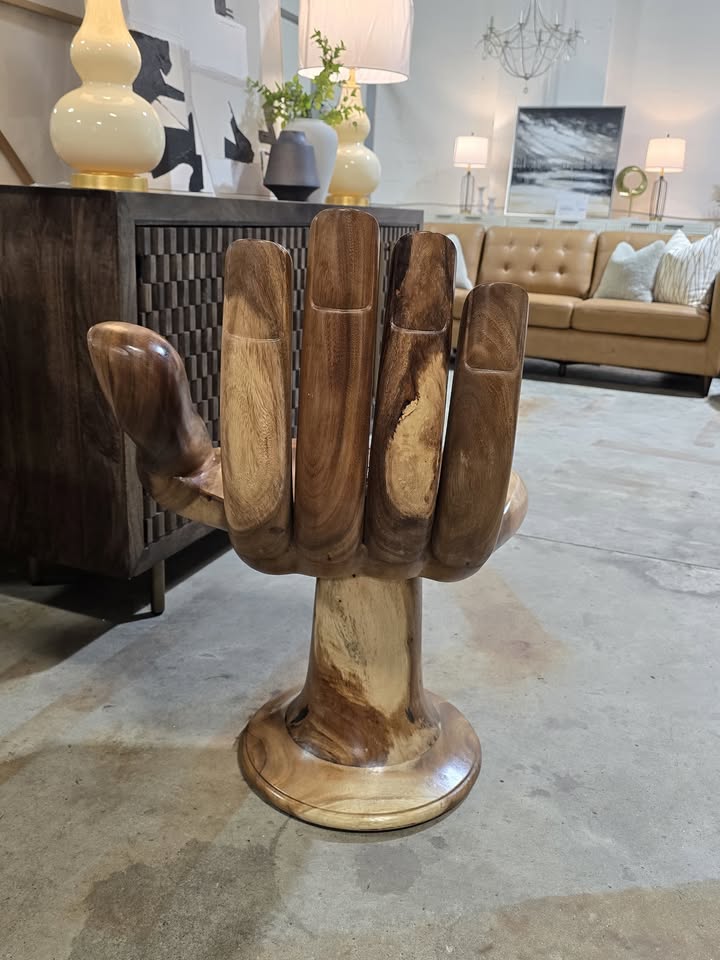 Solid Wood "Hand" Accent Chair - Image 2