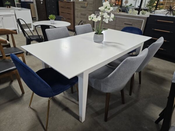 White Solid Wood Extendable Dining Table - Image 3