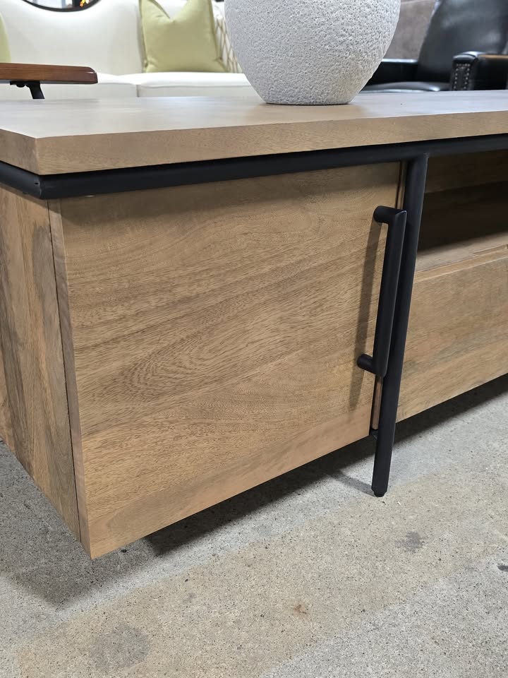 Mercana Maddox Mango Wood Media Console - Image 3