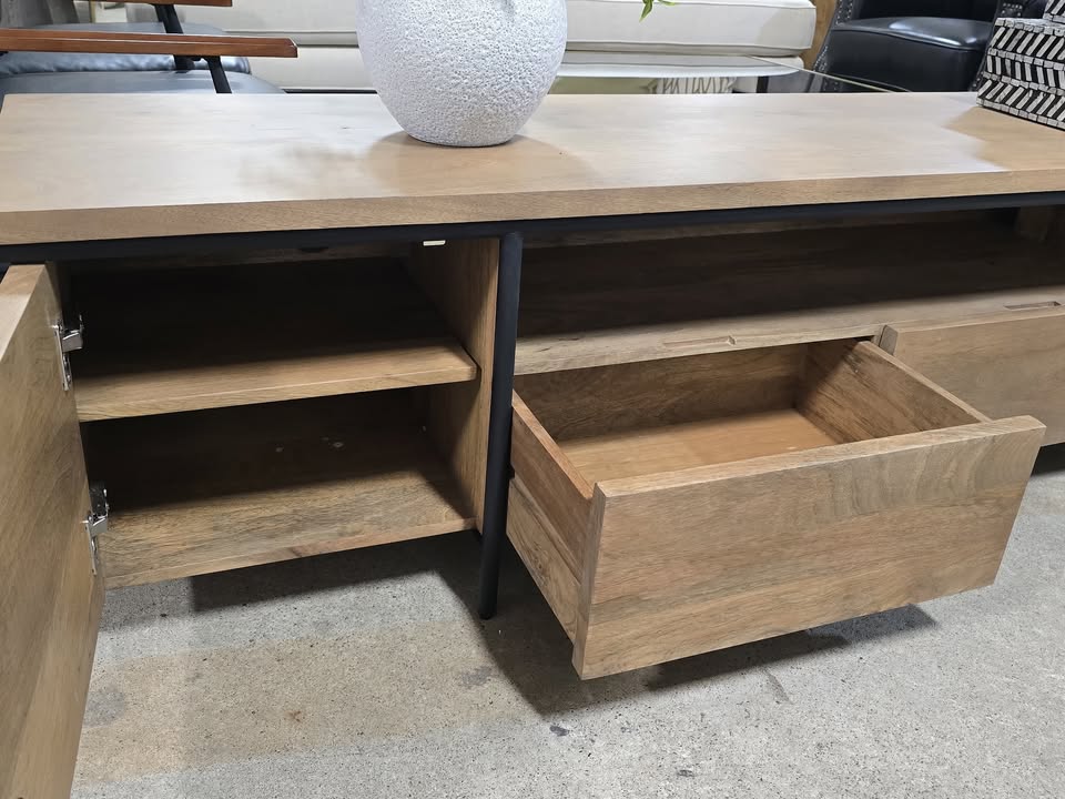 Mercana Maddox Mango Wood Media Console - Image 2