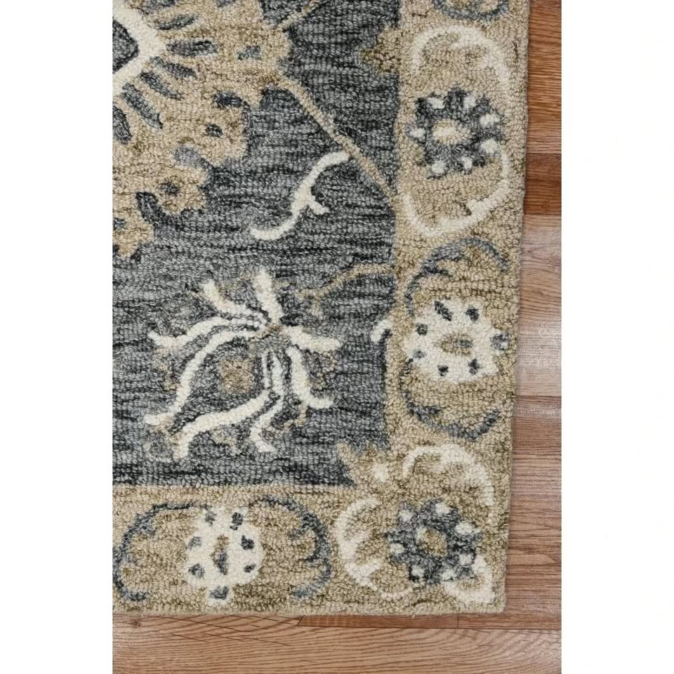 9' x 13' Dorcelus Floral Hand Woven Wool Rug - Image 3