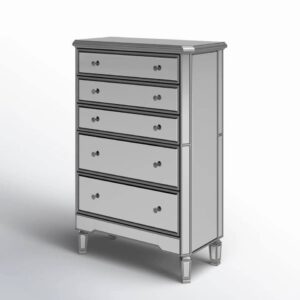 Caila 5 Drawer Mirrored Dresser