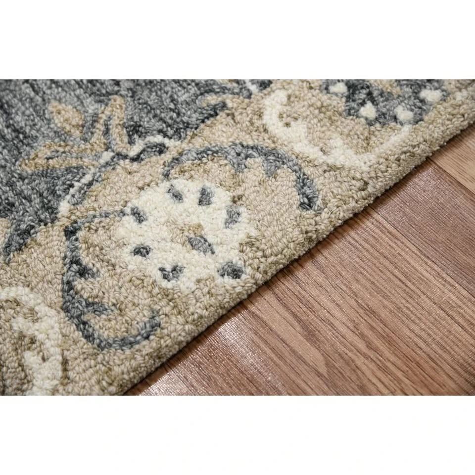 9' x 13' Dorcelus Floral Hand Woven Wool Rug - Image 4
