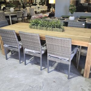 Morones Solid Teak Outdoor Patio Dining Table