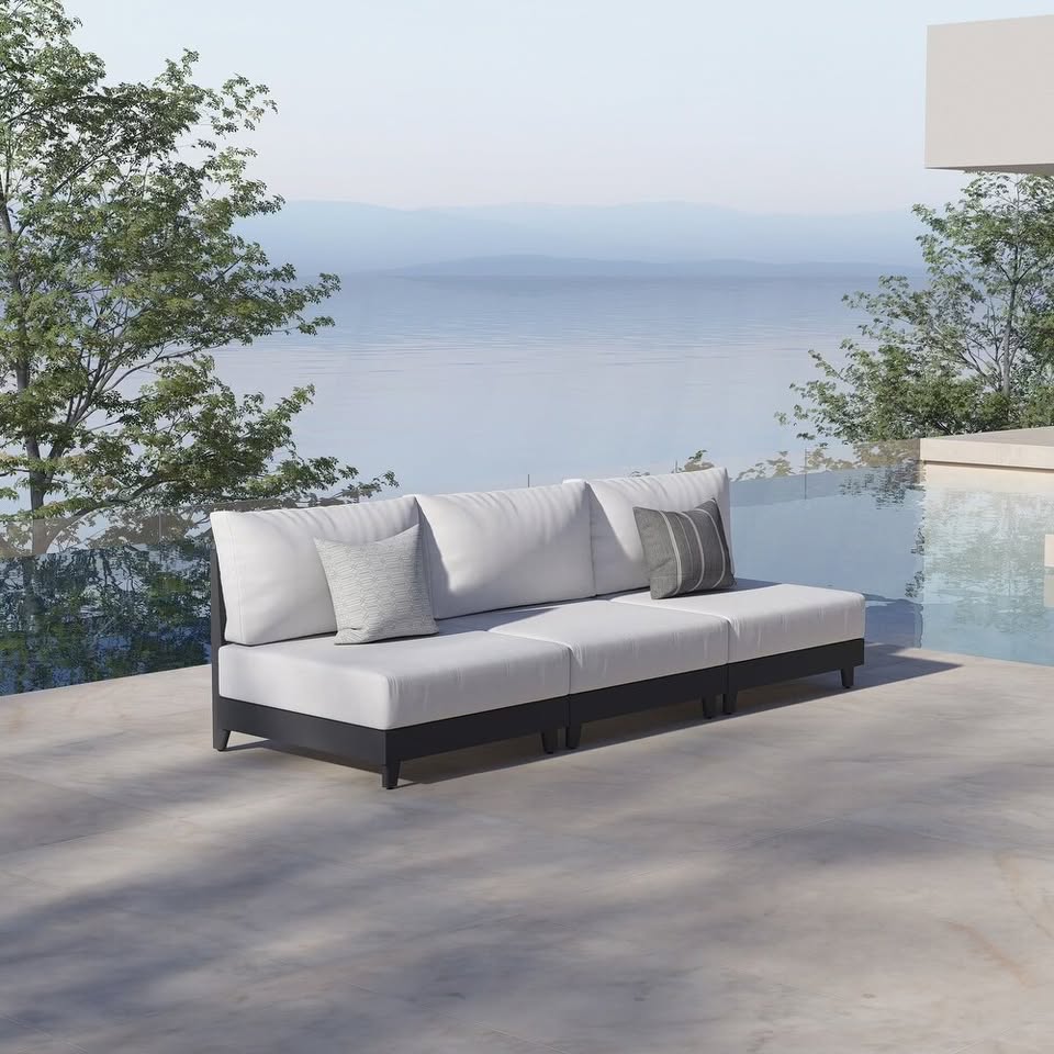 New! Set of 2 Armless Outdoor Club Chairs - Image 7