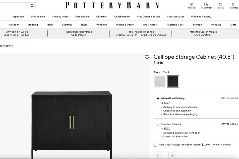 Uttermost Black Storage Cabinet - Image 2