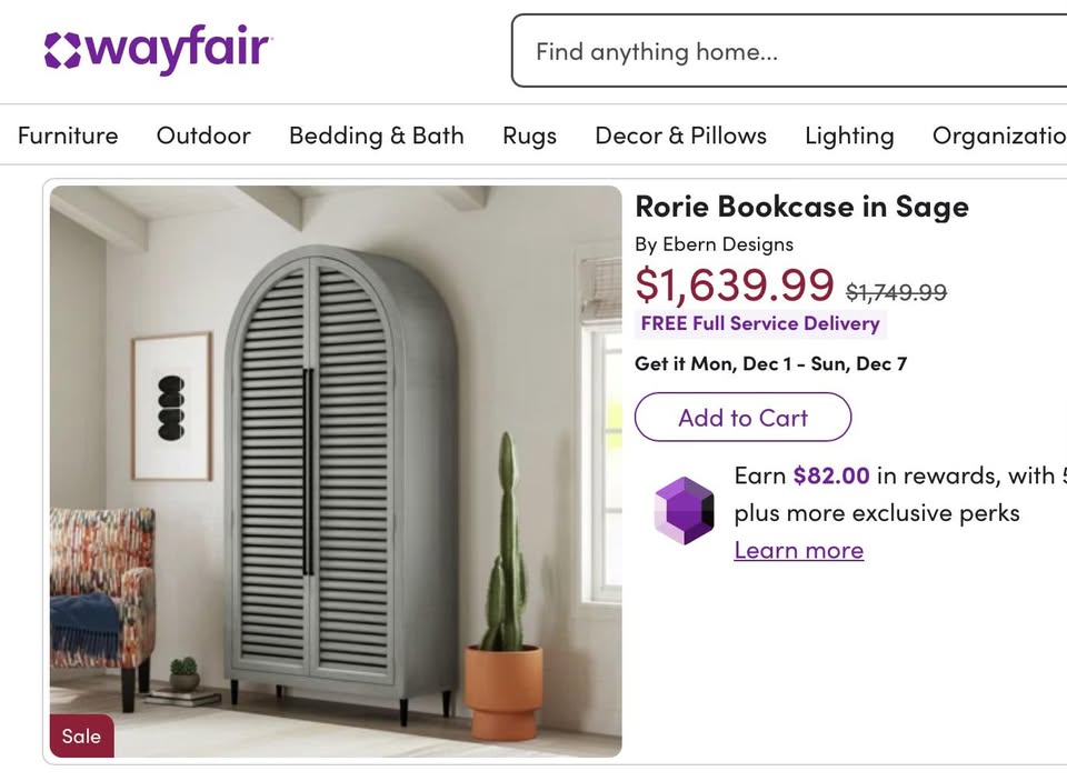 Sage Solid Wood Bookcase - Image 7