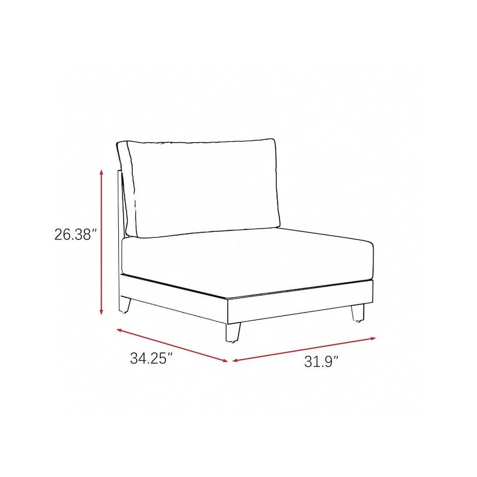 New! Set of 2 Armless Outdoor Club Chairs - Image 6
