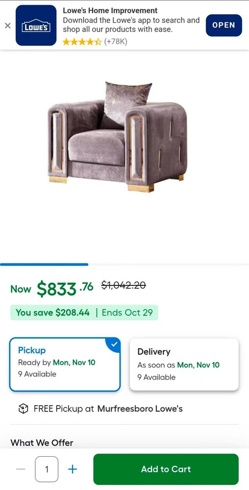 Impreza Silver Accent Armchair - Image 8