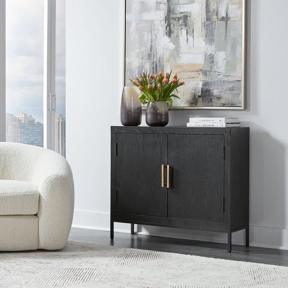 Uttermost Black Storage Cabinet - Image 6