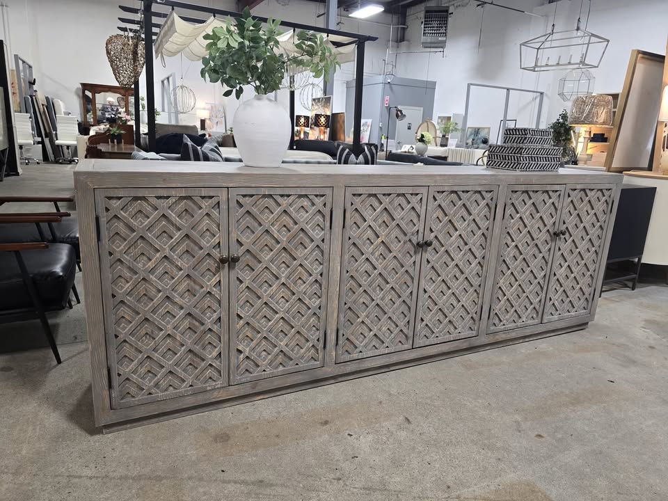 103'' Wide Reclaimed Pine Solid Wood Sideboard - Image 6