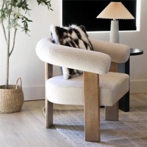 Beige Accent Chair