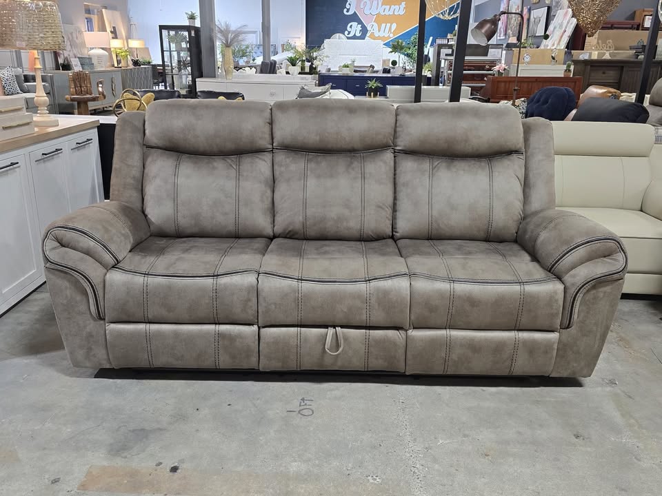 85" Upholstered Manual Reclining Sofa - Image 4