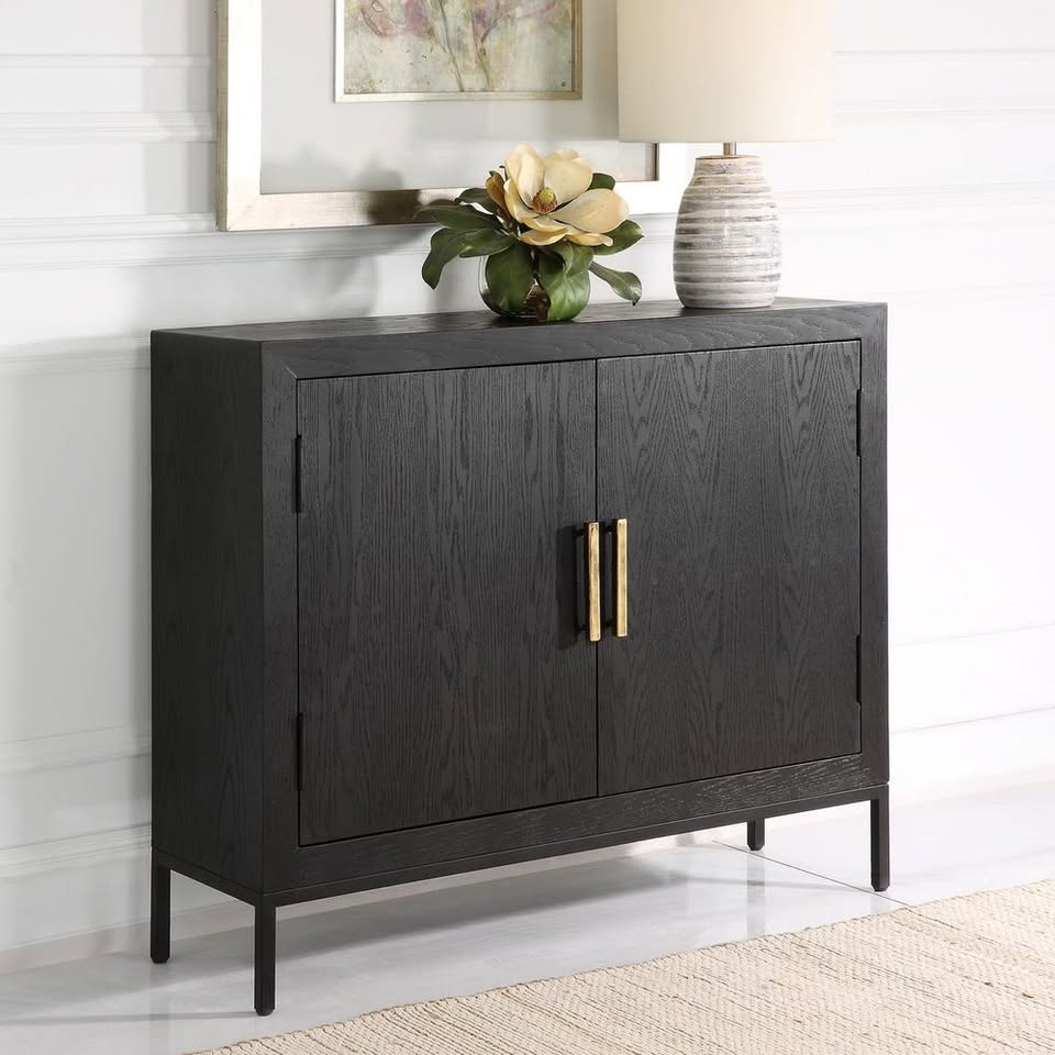 Uttermost Black Storage Cabinet - Image 4