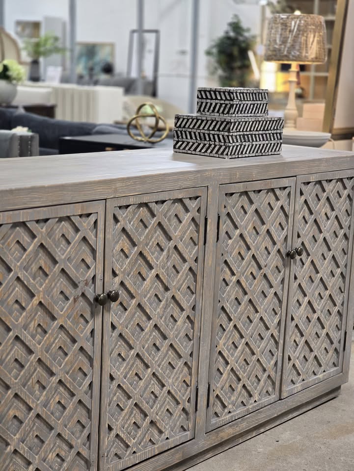 103'' Wide Reclaimed Pine Solid Wood Sideboard - Image 5