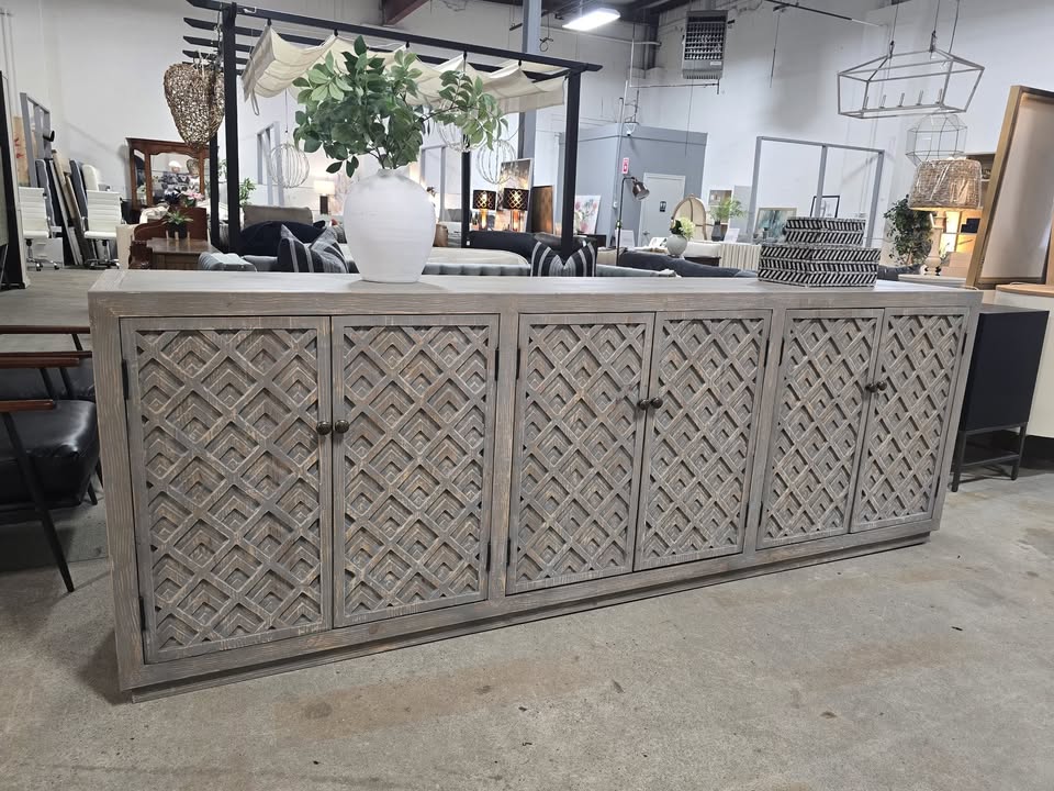 103'' Wide Reclaimed Pine Solid Wood Sideboard - Image 4