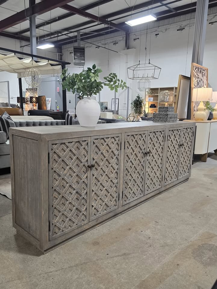 103'' Wide Reclaimed Pine Solid Wood Sideboard - Image 3