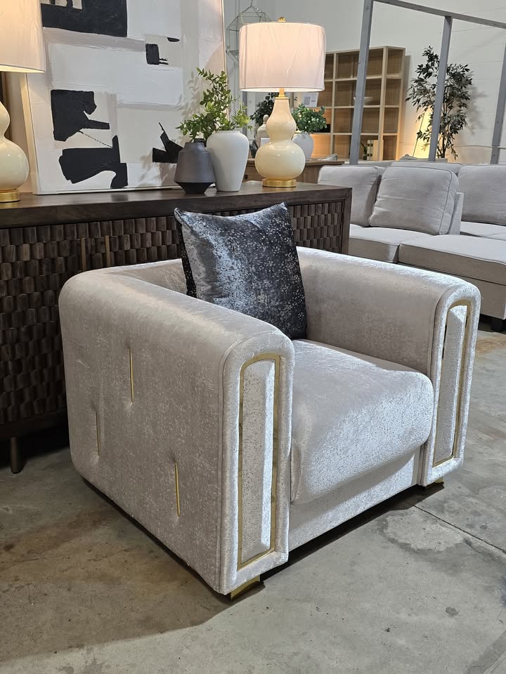 Impreza Silver Accent Armchair - Image 3