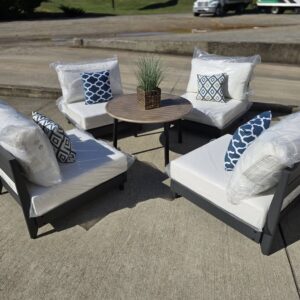New! Set of 2 Armless Outdoor Club Chairs