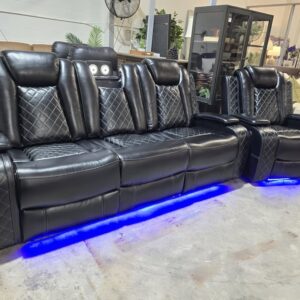 2pc Power Reclining Sofa & Chair Living Room Set