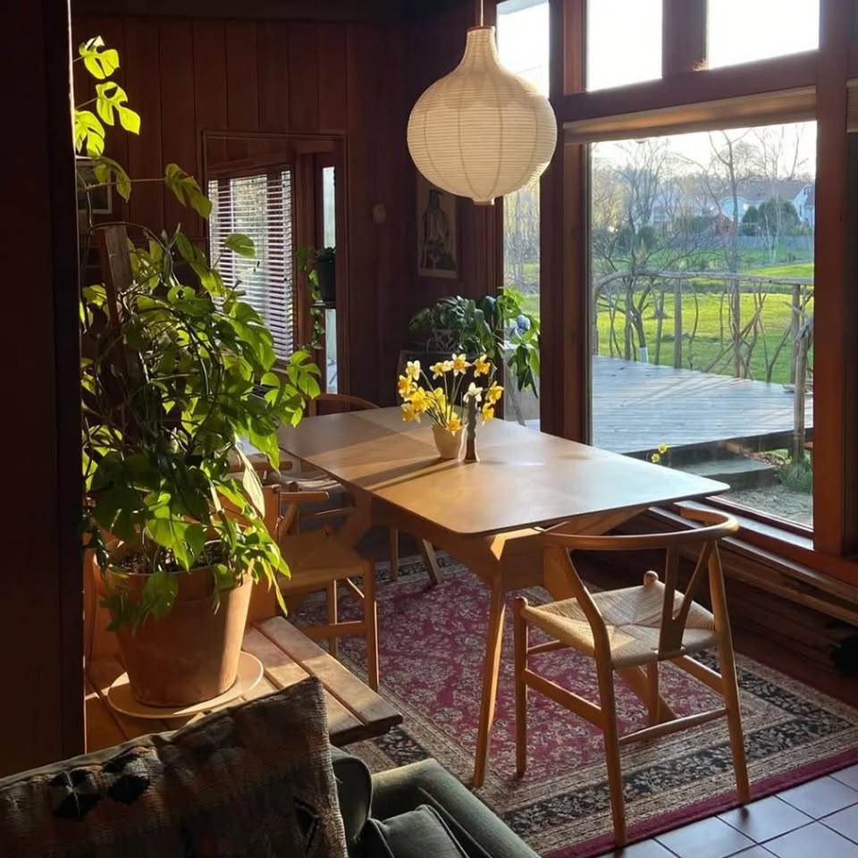 Oak Mid Century Modern Dining Table - Image 4