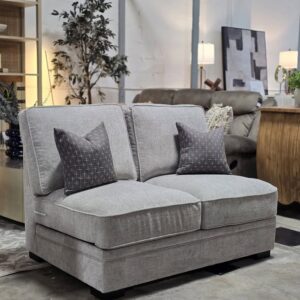 Grey Armless Loveseat