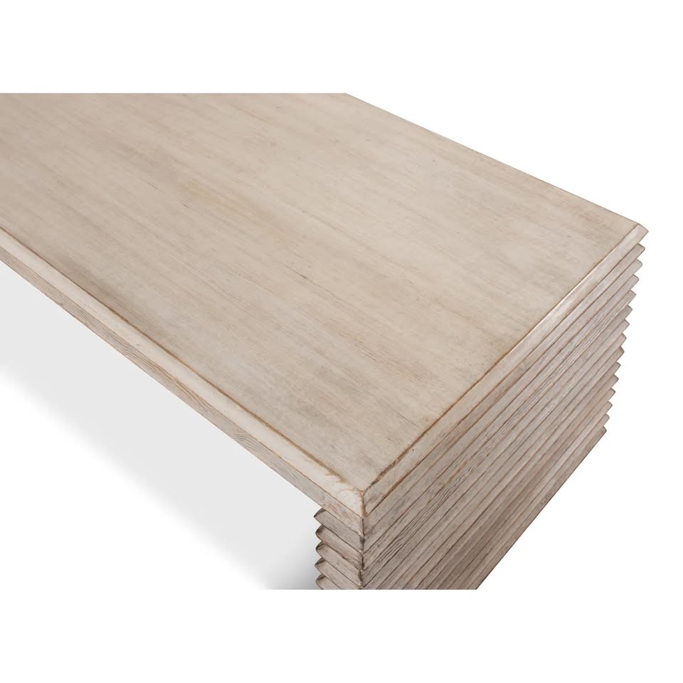 94" Solid Wood Stacked Dining Table - Image 6