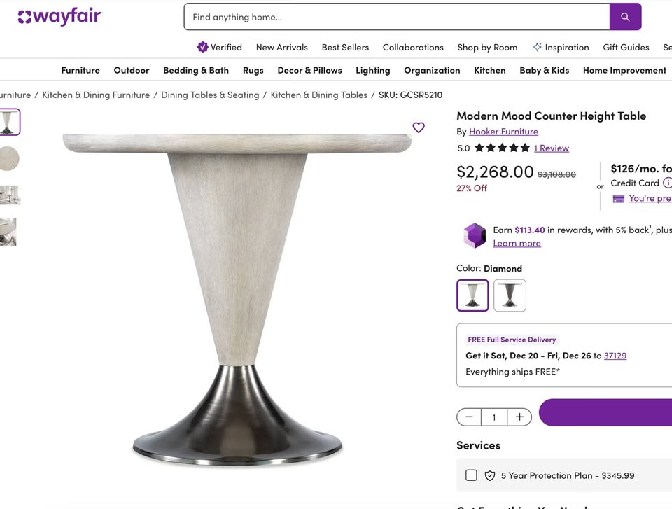 Hooker Furniture Mood Counter Height Table - Image 2