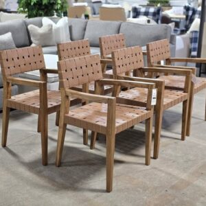 Set of 6 Woven Armchairs