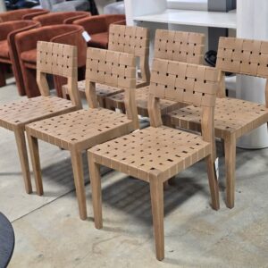 Set of 6 Woven Dining Chairs