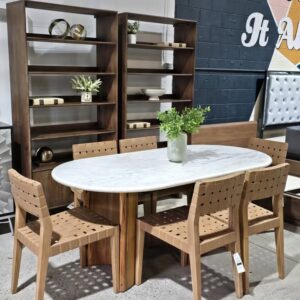 Set of 6 Woven Dining Chairs