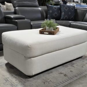 Large Cream Rectangular Ottoman