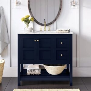 36" Navy Bathroom Vanity