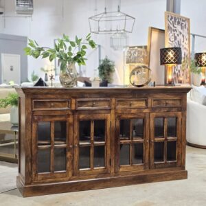 Chesnut Glazed Solid Wood Sideboard