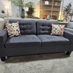Benzara Charcoal Sofa