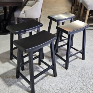 Set of (4) Saddle Counter Stools