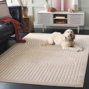 5' x 7' Cream Indoor/Outdoor Rug