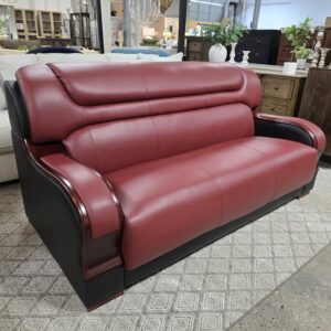 Nerisse Red Genuine Leather Sofa