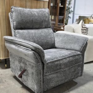 Grey Oversized Swivel Rocker Recliner