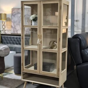 Natural Wood Display Cabinet